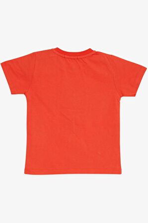 BREEZE GİRLS & BOYS Erkek Çocuk Tişört Pop Corn Baskılı 2-6 Yaş, Mercan