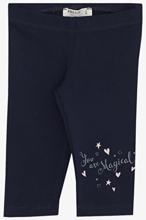 BREEZE Kız Çocuk Kapri Taytlı Takım Unicorn Baskılı 1.5-5 Yaş, Somon