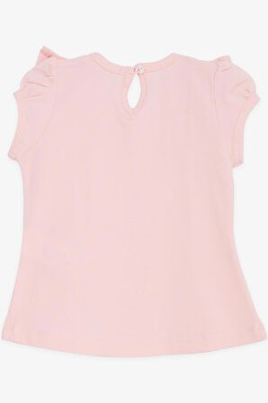 BREEZE Kız Bebek Tişört Fırfırlı Nakışlı Güpürlü 6 Ay-2 Yaş, Pembe