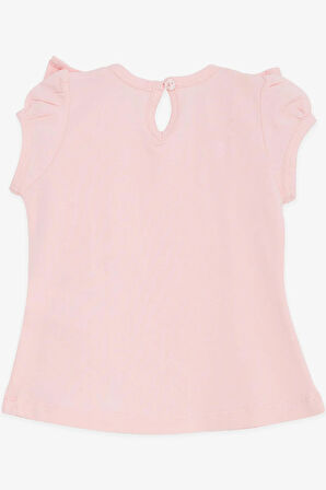 Breeze Kız Bebek Tişört Fırfırlı Nakışlı Güpürlü 6 Ay-2 Yaş, Pembe