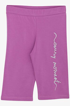 Breeze Kız Çocuk Şortlu Takım Yazı Baskılı 9-14 Yaş, Açık Gri Melanj