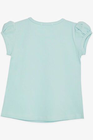 BREEZE Kız Bebek Tişört Kelebek Baskılı Nakışlı 9 Ay-3 Yaş, Su Yeşili
