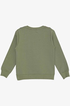 BREEZE GİRLS & BOYS Erkek Çocuk Sweatshirt Yazı Baskılı 2-6 Yaş, Mint Yeşili