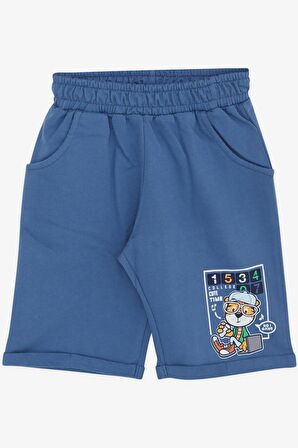 BREEZE GİRLS & BOYS Erkek Çocuk Şortlu Takım Denizci Aslan Baskılı 1-4 Yaş, Açık Mavi