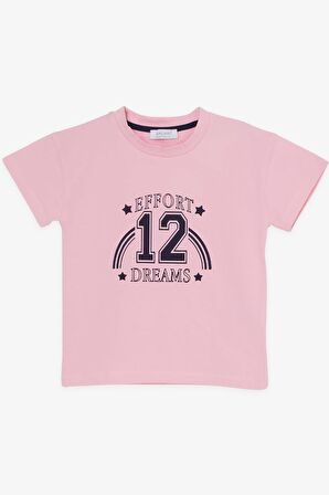 BREEZE Kız Çocuk Taytlı Takım Rakam Baskılı 3-7 Yaş, Pembe