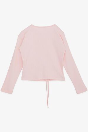 Breeze Kız Çocuk Uzun Kollu Tişört Büzgülü 8-14 Yaş, Pembe