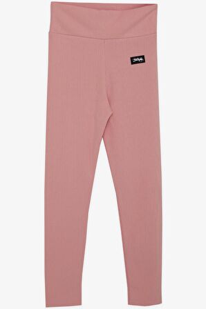 BREEZE Kız Çocuk Tayt Fitilli Armalı 8-14 Yaş, Somon