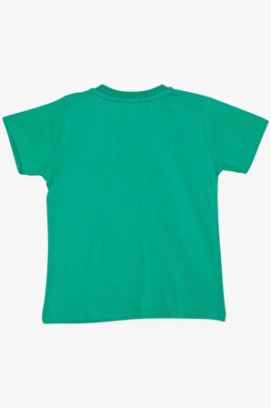 BREEZE GİRLS & BOYS Erkek Bebek Tişört Havalı Mükemmel Dostlar Temalı 9 Ay-3 Yaş, Yeşil