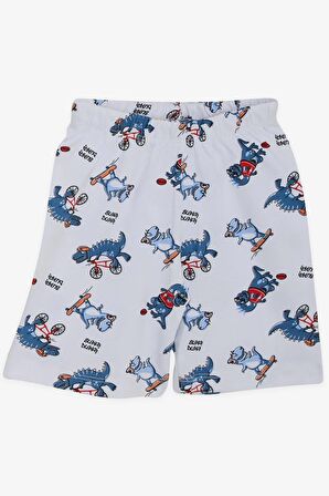 BREEZE GİRLS & BOYS Erkek Bebek Pijama Takımı Bisikletli Kaykaycı Dinozorlar 9 Ay-3 Yaş, Beyaz