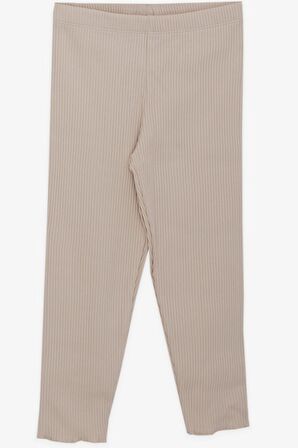 BREEZE Kız Çocuk Tayt Takımı Pullu Yazı Baskılı 1.5-5 Yaş, Taş