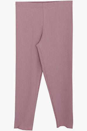 BREEZE Kız Çocuk Tayt Takımı Pullu Yazı Baskılı 1.5-5 Yaş, Gülkurusu