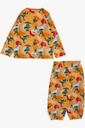 Breeze Girls & Boys Erkek Bebek Pijama Takımı Çılgın Kız Desenli 9 Ay-3 Yaş, Hardal Sarı