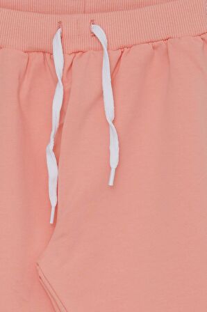 BREEZE Kız Çocuk Eşofman Altı Tavşancık Nakışlı 1-4 Yaş, Somon