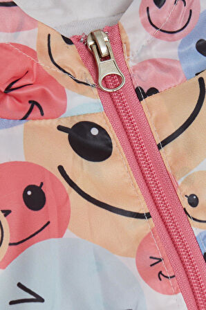 Breeze Kız Çocuk Yağmurluk Mutlu Emojiler Desenli 1-5 Yaş, Karışık Renk