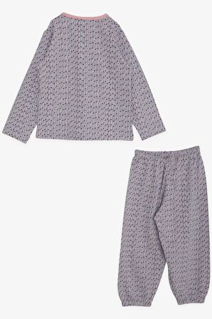 Breeze Kız Bebek Pijama Takımı Desenli 9 Ay-3 Yaş, Açık Lila