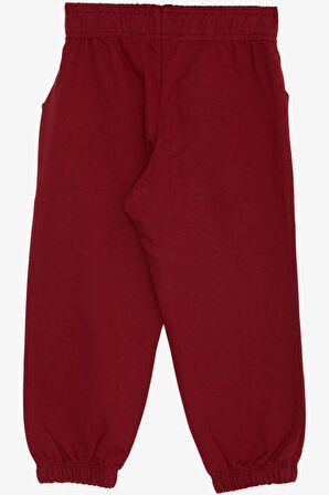 BREEZE GİRLS & BOYS Erkek Çocuk Alt Bağcık Aksesuarlı Beli Lastikli Cepli 1-4 Yaş, Bordo