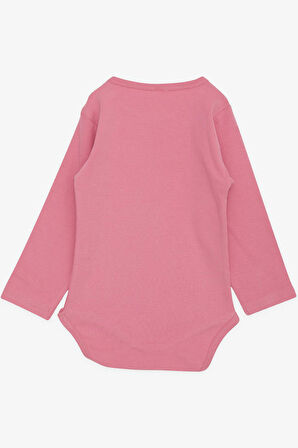 Breeze Kız Bebek Çıtçıtlı Zıbın Body Sevimli Balonlu Ayıcık Baskılı 9 Ay-3 Yaş, Gülkurusu