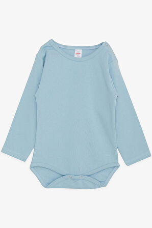 Breeze Erkek Bebek Çıtçıtlı Body Basic 9 Ay-3 Yaş, Mavi