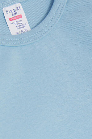 Breeze Erkek Bebek Çıtçıtlı Body Basic 9 Ay-3 Yaş, Mavi