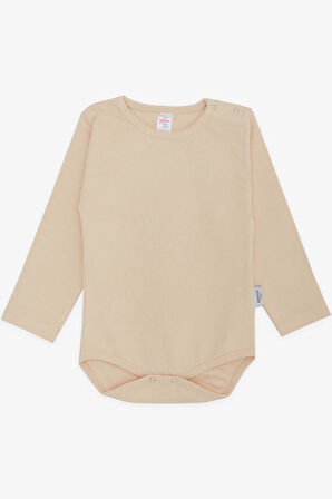Breeze Erkek Bebek Çıtçıtlı Zıbın Body Basic 9 Ay-3 Yaş, Krem