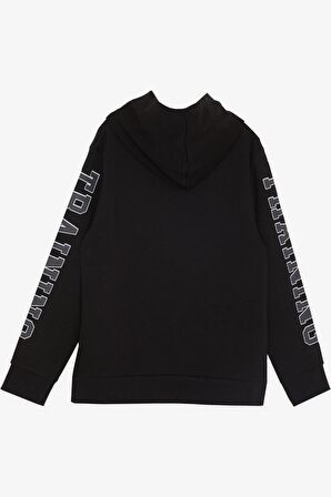 BREEZE GİRLS & BOYS Erkek Çocuk Sweatshirt Kapüşonlu Kanguru Cepli 9-14 Yaş, Siyah