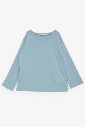 BREEZE GİRLS & BOYS Erkek Çocuk Uzun Kollu Tişört Basic 1-4 Yaş, Su Yeşili