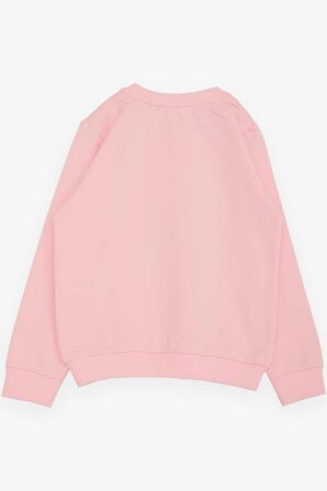 BREEZE Kız Çocuk Sweatshirt Sevimli Simli Tavşancık Baskılı 1.5-5 Yaş, Pembe