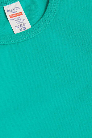 Breeze Erkek Bebek Çıtçıtlı Zıbın Body Basic 9 Ay-3 Yaş, Yeşil