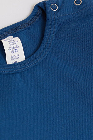 Breeze Erkek Bebek Çıtçıtlı Zıbın Body Basic 9 Ay-3 Yaş, Lacivert