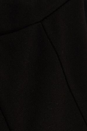 BREEZE Kız Çocuk Tayt Pantolon Paçası Yırtmaçlı 4-8 Yaş, Siyah