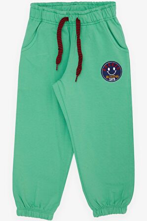 BREEZE GİRLS & BOYS Erkek Çocuk Alt Gülenyüz Arma Nakışlı Bağcık Aksesuarlı 1-4 Yaş, Yeşil