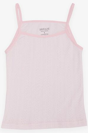 Breeze Kız Çocuk Atlet & Slip Takım Jakarlı 3-11 Yaş, Pembe