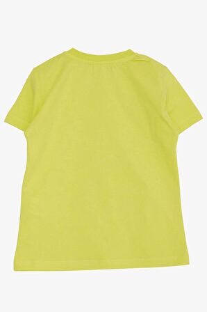 Breeze Erkek Çocuk Tişört Orman Temalı Komik Dinozorlar Baskılı 2-6 Yaş, Sarı