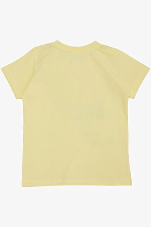 BREEZE Erkek Çocuk Tişört Yarış Temalı Yazı Baskılı Cepli 2-6 Yaş, Sarı
