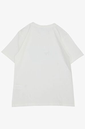 BREEZE Erkek Çocuk Tişört Asla Pes Etme Tasarım Baskılı 9-16 Yaş, Ekru