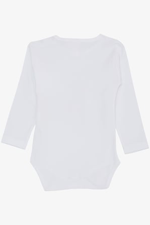 Breeze Kız Bebek Çıtçıtlı Zıbın Body Sevgi Temalı Kedicik Baskılı 9 Ay-3 Yaş, Beyaz