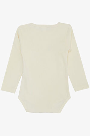 Breeze Kız Bebek Çıtçıtlı Zıbın Body Dostluk Temalı Prenses Kedicikler Baskılı 9 Ay-3 Yaş, Krem