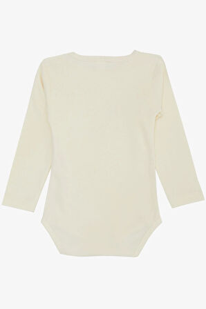 Breeze Kız Bebek Çıtçıtlı Zıbın Body Dostluk Temalı Prenses Kedicikler Baskılı 9 Ay-3 Yaş, Krem