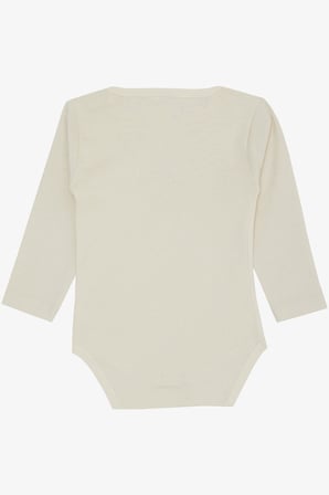 Breeze Kız Bebek Çıtçıtlı Zıbın Body Kalpli Uğur Böceği Baskılı 9 Ay-3 Yaş, Ekru