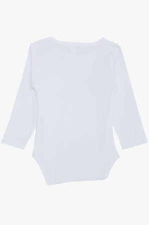 Breeze Erkek Bebek Çıtçıtlı Zıbın Body Sevimli Köpekçik Baskılı 9 Ay-3 Yaş, Beyaz