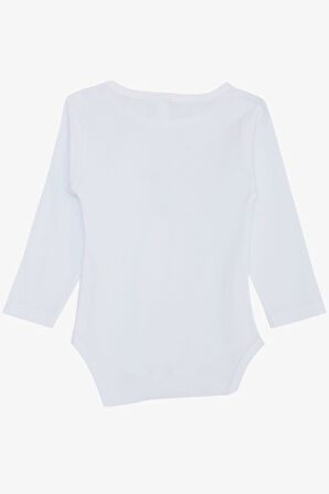 Breeze Erkek Bebek Çıtçıtlı Zıbın Body Sevimli Köpekçik Baskılı 9 Ay-3 Yaş, Beyaz