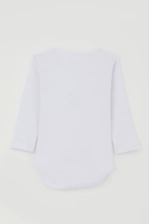 Breeze Erkek Bebek Çıtçıtlı Zıbın Body Mutlu Dinozor Baskılı 9 Ay-3 Yaş, Beyaz
