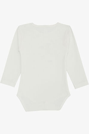 Breeze Erkek Bebek Çıtçıtlı Zıbın Body Hayvanat Bahçesi Dost Hayvanlar Baskılı 9 Ay-3 Yaş, Ekru