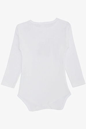 Breeze Erkek Bebek Çıtçıtlı Zıbın Body Şoför Timsahcık Baskılı 9 Ay-3 Yaş, Ekru