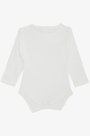 Breeze Erkek Bebek Çıtçıtlı Zıbın Body Sevimli Köpekçik Baskılı 9 Ay-3 Yaş, Ekru