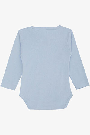 Breeze Erkek Bebek Çıtçıtlı Zıbın Body Araba Baskılı 9 Ay-3 Yaş, Açık Mavi