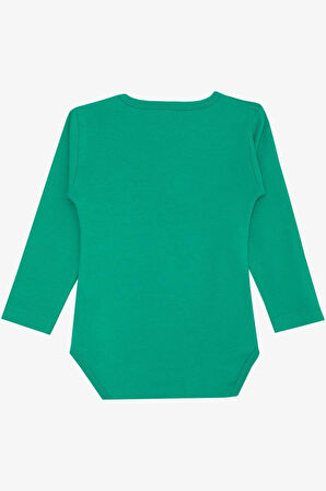 Breeze Erkek Bebek Çıtçıtlı Zıbın Body Ressam Kedicik Baskılı 9 Ay-3 Yaş, Yeşil