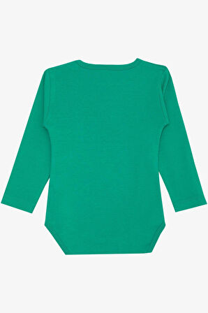 Breeze Erkek Bebek Çıtçıtlı Zıbın Body Ressam Kedicik Baskılı 9 Ay-3 Yaş, Yeşil