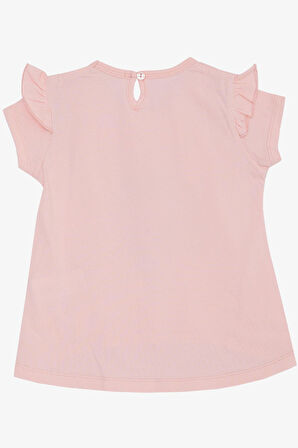 Breeze Kız Çocuk Tişört Bahar Temalı Balerin Kız Baskılı 1.5-5 Yaş, Pembe
