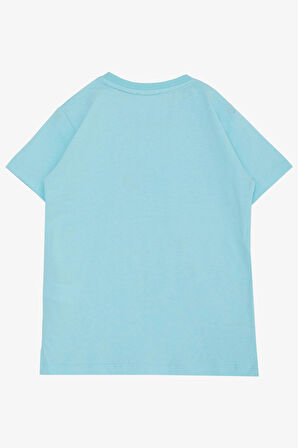 Breeze Erkek Çocuk Tişört Kükreyen Dinozor Baskılı 5-10 Yaş, Açık Mavi